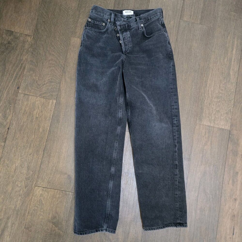 Agolde Criss Cross Upsized Jeans in Shambles Size 25 New - Picture 4 of 12